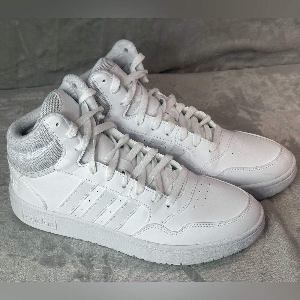 Adidas Hoops 3.0 Mid Cut Classic Shoes‎ Womens 9.5 Bright White Basketball